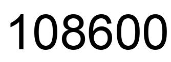 Número 108600 imagen negro