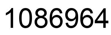 Number 1086964 black image