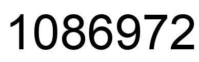 Number 1086972 black image