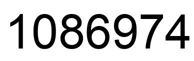 Number 1086974 black image