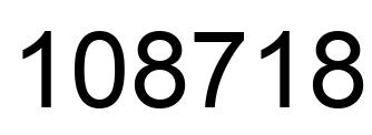 Number 108718 black image