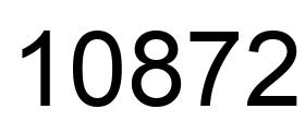 Number 10872 black image