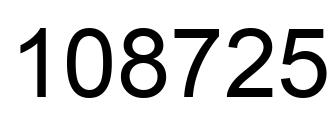 Number 108725 black image