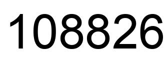Number 108826 black image