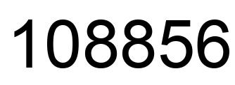 Number 108856 black image