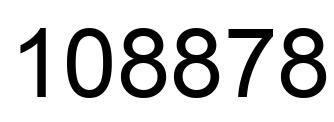 Number 108878 black image