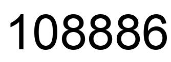 Number 108886 black image