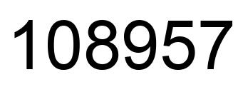Número 108957 imagen negro