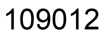 Número 109012 imagen negro