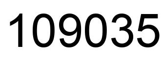 Number 109035 black image