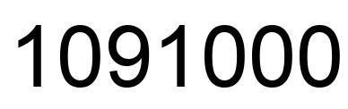 Número 1091000 imagen negro