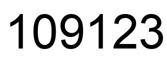 Número 109123 imagen negro
