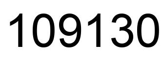 Number 109130 black image