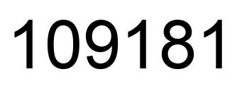 Number 109181 black image