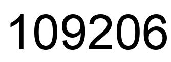 Number 109206 black image