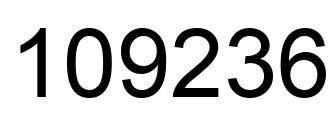 Número 109236 imagen negro