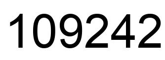 Número 109242 imagen negro