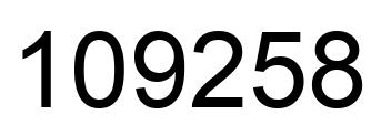 Number 109258 black image