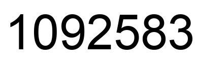 Number 1092583 black image