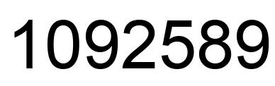 Number 1092589 black image