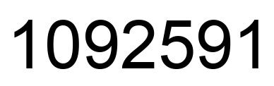Number 1092591 black image