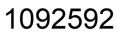 Number 1092592 black image