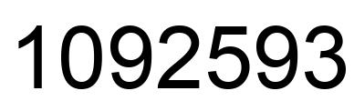 Number 1092593 black image