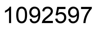 Number 1092597 black image