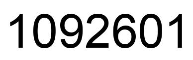 Number 1092601 black image
