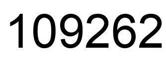 Number 109262 black image