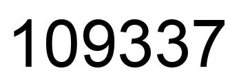 Número 109337 imagen negro