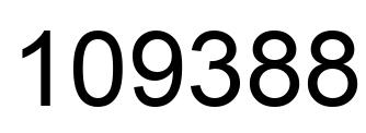 Number 109388 black image