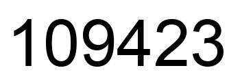 Número 109423 imagen negro
