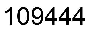 Número 109444 imagen negro