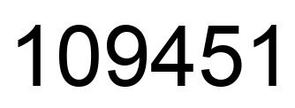 Número 109451 imagen negro