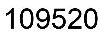 Number 109520 black image