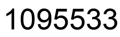 Número 1095533 imagen negro