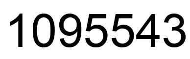 Number 1095543 black image