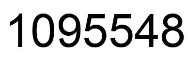 Number 1095548 black image