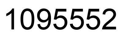 Number 1095552 black image