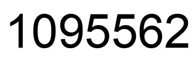 Number 1095562 black image