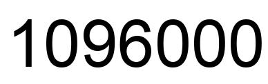 Number 1096000 black image