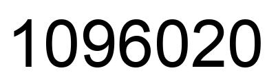 Number 1096020 black image