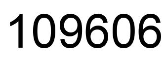 Number 109606 black image