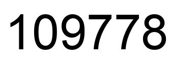 Number 109778 black image