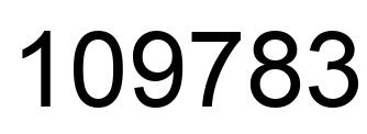 Number 109783 black image