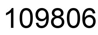 Number 109806 black image
