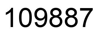 Number 109887 black image
