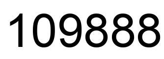 Number 109888 black image