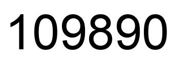 Number 109890 black image